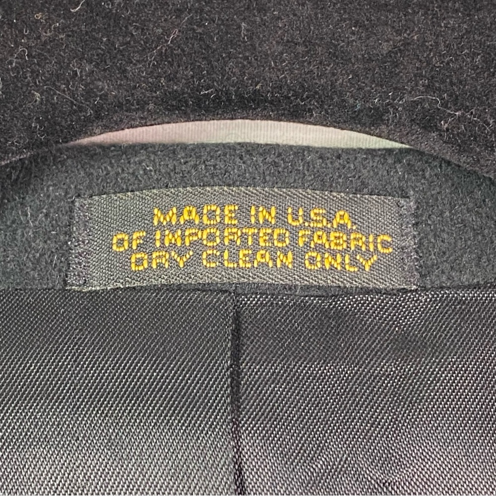 Vintage Rogers Scott Black Cashmere 2 Button Blazer Sport Coat 42R - Picture 3 of 6
